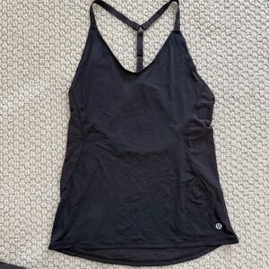 Lululemon Athletica Womens Mesh Tank Open Cross Back Adjustable Straps Size 2